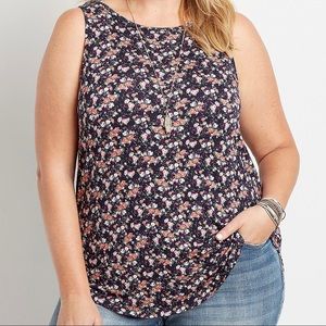 Maurices 24/7 Ditzy Floral High Neck Tank - 2X